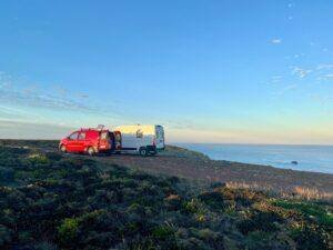 Couple enjoying a campervan road trip in the Algarve 2026