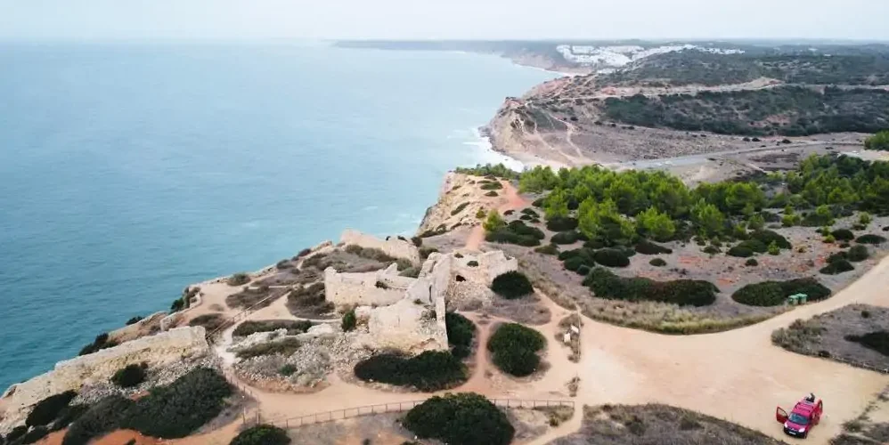 Campervan rental in Faro exploring the Algarve coastline