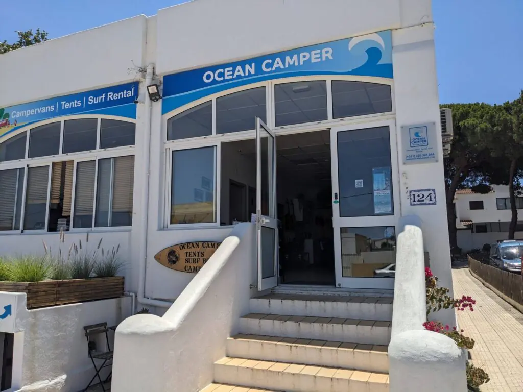 The Ocean Camper shop in Faro, Portugal, seen from the street